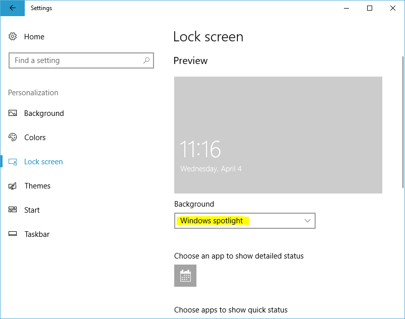 Windows Lockscreen