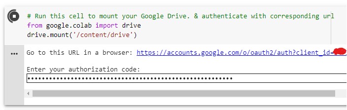 4. Mount Google Drive with colab